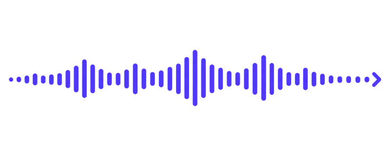 Audio waveform flowing from the raw clip to the caption